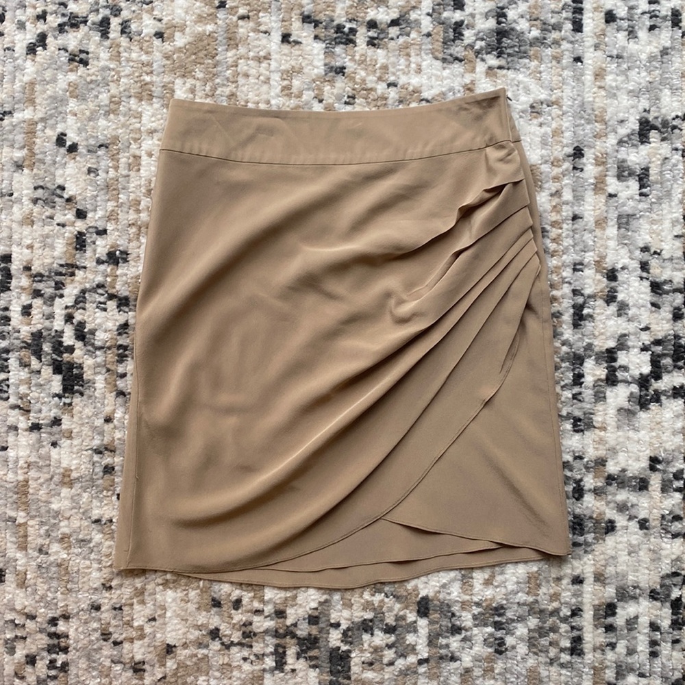 Miguelina Tan Silk Skirt
